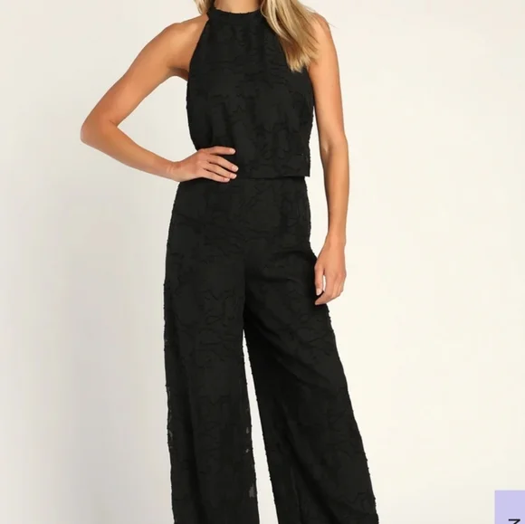 Lulus Pants Jumpsuits Lulus Lovely For Today Black Floral